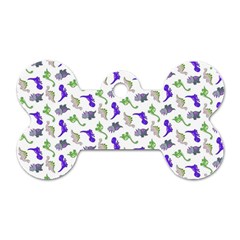 Dinosaurs Pattern Dog Tag Bone (two Sides) by ValentinaDesign