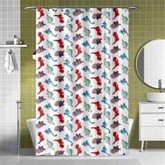 Dinosaurs Pattern Shower Curtain 48  X 72  (small)  by ValentinaDesign