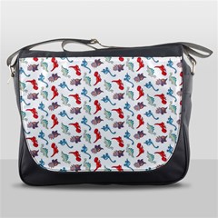 Dinosaurs Pattern Messenger Bags by ValentinaDesign