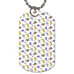 Dinosaurs Pattern Dog Tag (two Sides)