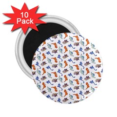 Dinosaurs Pattern 2 25  Magnets (10 Pack)  by ValentinaDesign