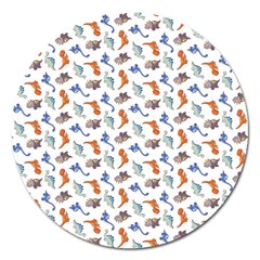 Dinosaurs Pattern Magnet 5  (round) by ValentinaDesign