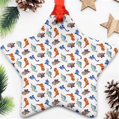 Dinosaurs Pattern Star Ornament (two Sides) by ValentinaDesign