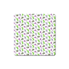 Dinosaurs Pattern Square Magnet by ValentinaDesign