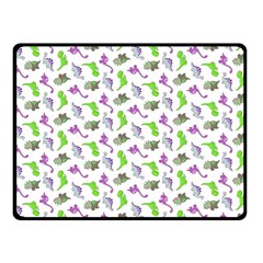 Dinosaurs Pattern Double Sided Fleece Blanket (small)  by ValentinaDesign