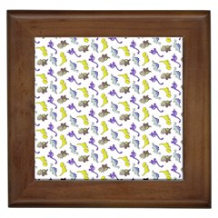 Dinosaurs Pattern Framed Tiles by ValentinaDesign