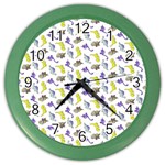 Dinosaurs pattern Color Wall Clocks Front