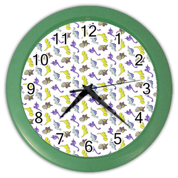 Dinosaurs pattern Color Wall Clocks