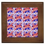 Happy 4th Of July Theme Pattern Framed Tiles Front