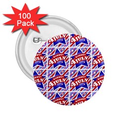 Happy 4th Of July Theme Pattern 2 25  Buttons (100 Pack)  by dflcprints