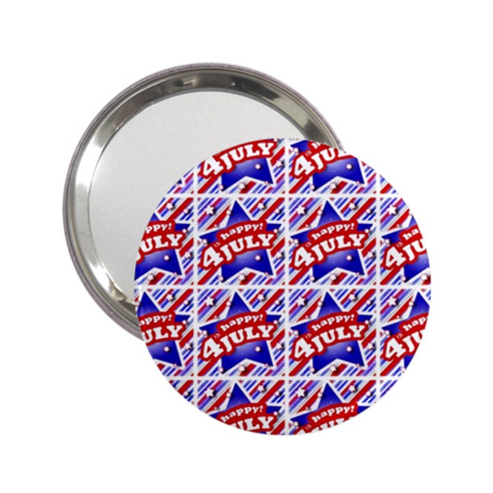 Happy 4th Of July Theme Pattern 2.25  Handbag Mirrors