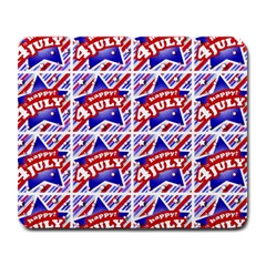 Happy 4th Of July Theme Pattern Large Mousepads by dflcprints