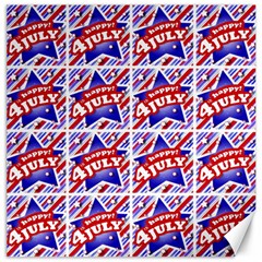 Happy 4th Of July Theme Pattern Canvas 12  X 12   by dflcprints