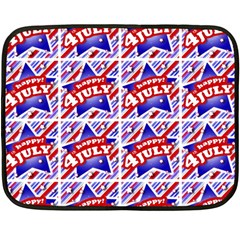 Happy 4th Of July Theme Pattern Double Sided Fleece Blanket (mini)  by dflcprints