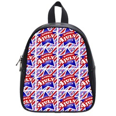 Happy 4th Of July Theme Pattern School Bags (small)  by dflcprints