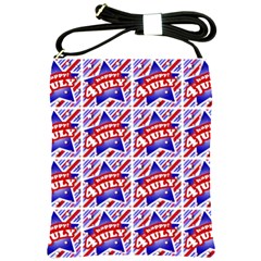 Happy 4th Of July Theme Pattern Shoulder Sling Bags by dflcprints