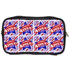 Happy 4th Of July Theme Pattern Toiletries Bags 2-side by dflcprints