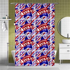 Happy 4th Of July Theme Pattern Shower Curtain 48  X 72  (small)  by dflcprints