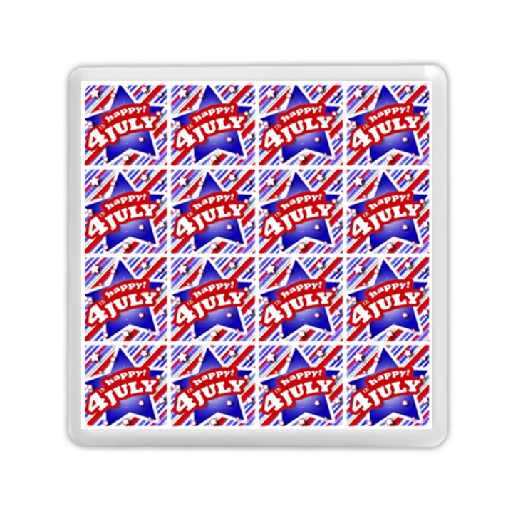 Happy 4th Of July Theme Pattern Memory Card Reader (Square) 