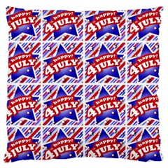 Happy 4th Of July Theme Pattern Large Cushion Case (one Side) by dflcprints