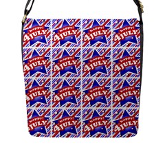 Happy 4th Of July Theme Pattern Flap Messenger Bag (l)  by dflcprints