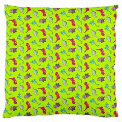 Dinosaurs Pattern Large Flano Cushion Case (one Side) by ValentinaDesign