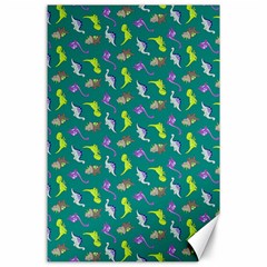 Dinosaurs Pattern Canvas 24  X 36  by ValentinaDesign