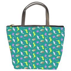 Dinosaurs Pattern Bucket Bags by ValentinaDesign