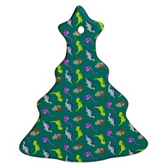 Dinosaurs Pattern Christmas Tree Ornament (two Sides) by ValentinaDesign