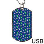 Dinosaurs pattern Dog Tag USB Flash (Two Sides) Front