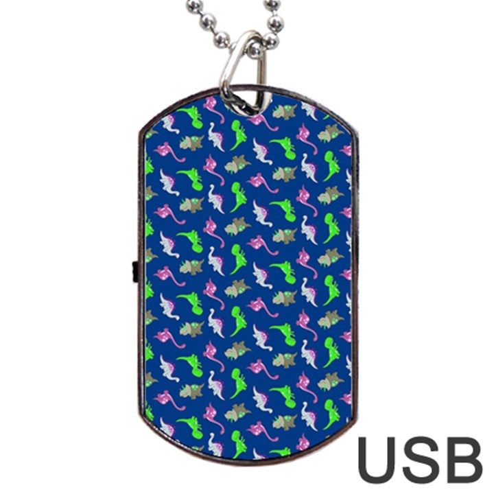 Dinosaurs pattern Dog Tag USB Flash (Two Sides)