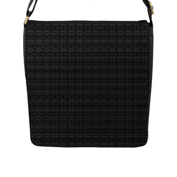 Pattern Flap Messenger Bag (L) 