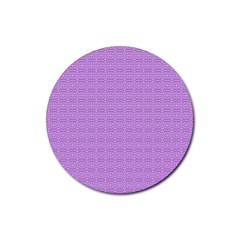 Pattern Rubber Round Coaster (4 Pack)  by ValentinaDesign