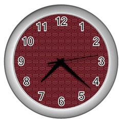 Pattern Wall Clocks (silver)  by ValentinaDesign