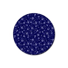 Floral Pattern Rubber Round Coaster (4 Pack)  by ValentinaDesign