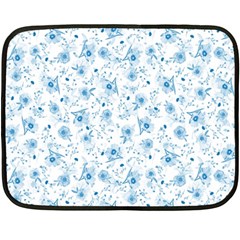 Floral Pattern Double Sided Fleece Blanket (mini)  by ValentinaDesign