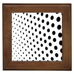 Polka Dot Black Circle Framed Tiles