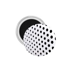 Polka Dot Black Circle 1 75  Magnets