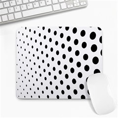 Polka Dot Black Circle Large Mousepads by Mariart