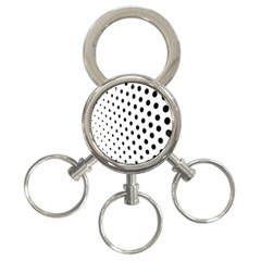 Polka Dot Black Circle 3-ring Key Chains by Mariart