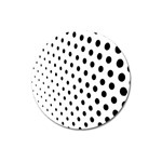 Polka Dot Black Circle Magnet 3  (Round) Front