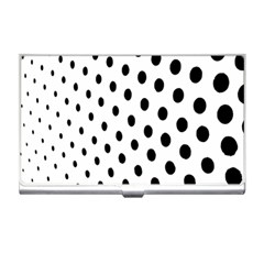 Polka Dot Black Circle Business Card Holders by Mariart