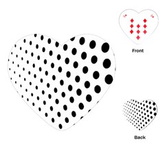 Polka Dot Black Circle Playing Cards (heart)  by Mariart