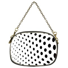 Polka Dot Black Circle Chain Purses (two Sides) 