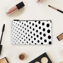 Polka Dot Black Circle Cosmetic Bag (small) 