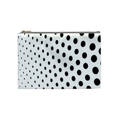 Polka Dot Black Circle Cosmetic Bag (medium)  by Mariart