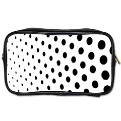 Polka Dot Black Circle Toiletries Bags