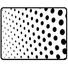 Polka Dot Black Circle Fleece Blanket (medium) 