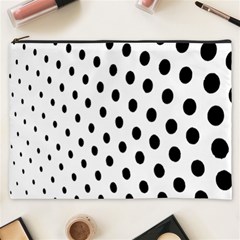 Polka Dot Black Circle Cosmetic Bag (xxxl) 