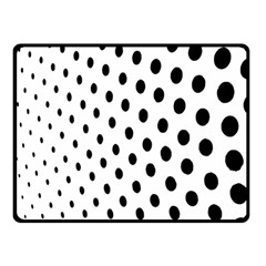 Polka Dot Black Circle Double Sided Fleece Blanket (small)  by Mariart